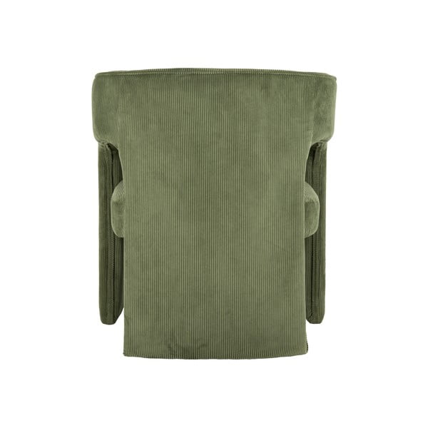 Zelen fotelj iz rebrastega žameta Vigor – Leitmotiv-image-4