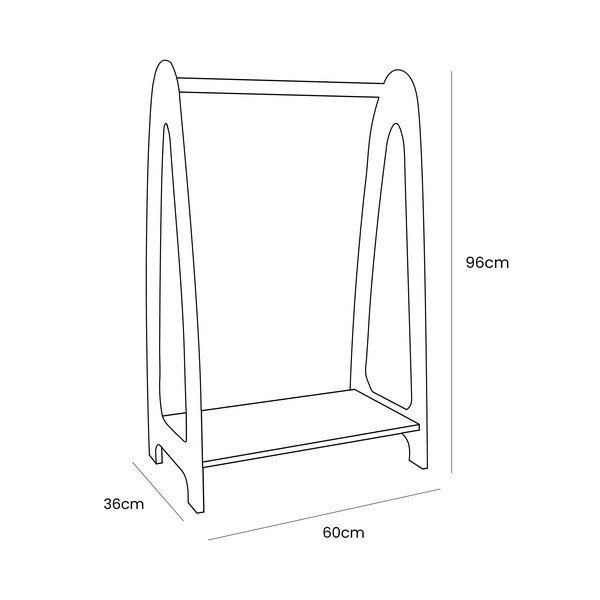Otroški obešalnik v borovem dekorju v naravni barvi 60x96 cm Montessori – Meowbaby-image-1