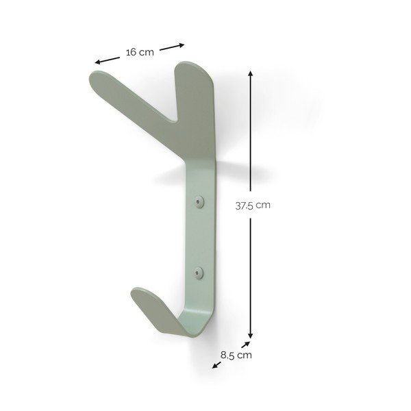 Prašno zelen jeklen stenski obešalnik Frondo – Spinder Design-image-4
