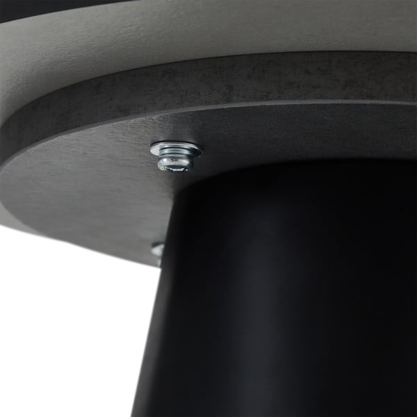 Črna/svetlo siva mizica z mizno ploščo v marmornem dekorju ø 45 cm Tango – Furnhouse-image-1