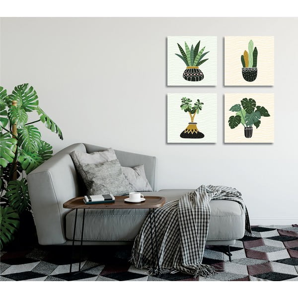 Slike v kompletu 4 ks 30x30 cm Plants – Wallity-image-1