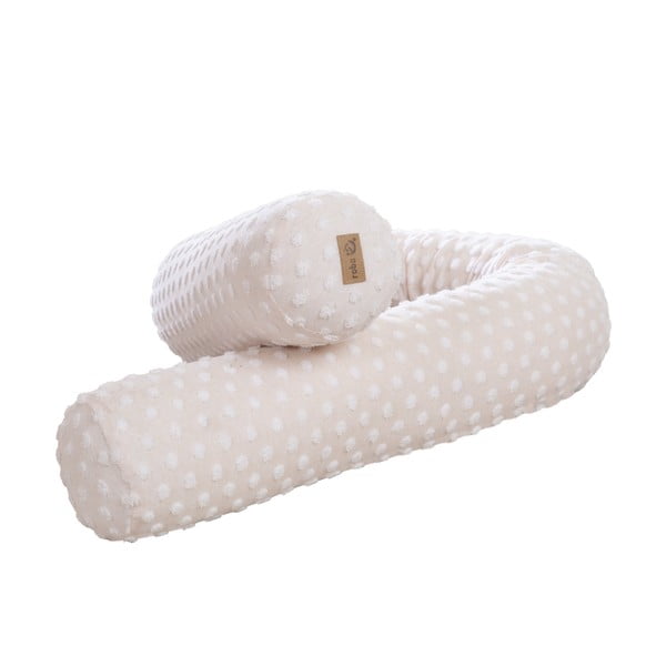 Bež zaščitna obroba za posteljico iz mešanice bombaža 170 cm Frosty Almond – Roba-image-2