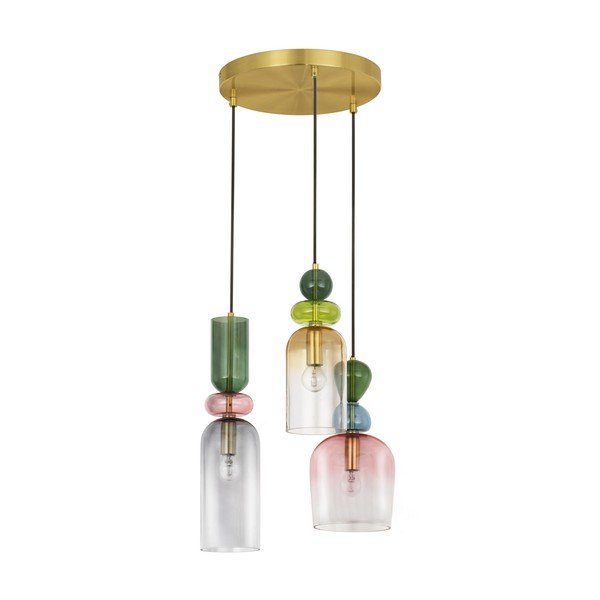 Steklena viseča svetilka v zlati barvi ø 42 cm Murano – Nova Luce