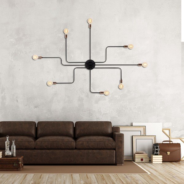 Črna/bronasta stenska svetilka Truva – Opviq lights-image-1