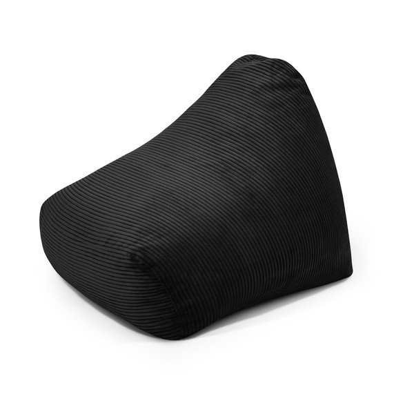 Črna otroška vreča za sedenje iz rebrastega žameta Snug 80 – SLOWDOWN