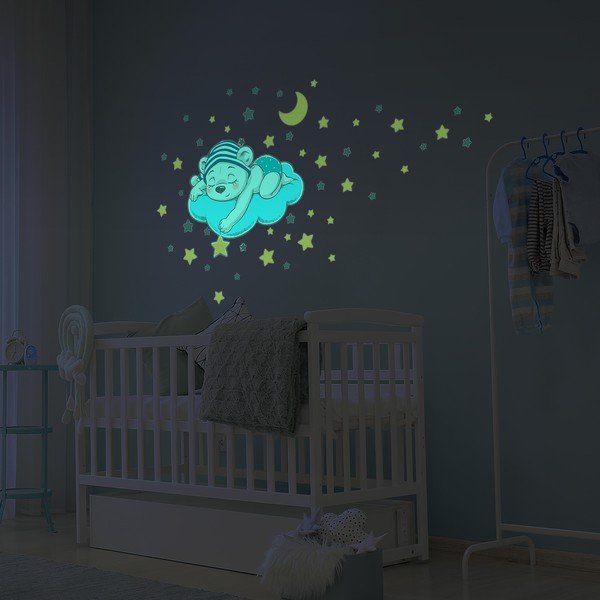 Otroška stenska nalepka 35x30 cm Dreamy Bear - Ambiance-image-1