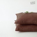 Lanena prevleka za vzglavnik 50x70 cm Chocolate – Linen Tales
