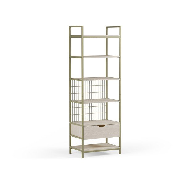 Zelen jeklen regal 60x179,5x40 cm Amara – Marckeric