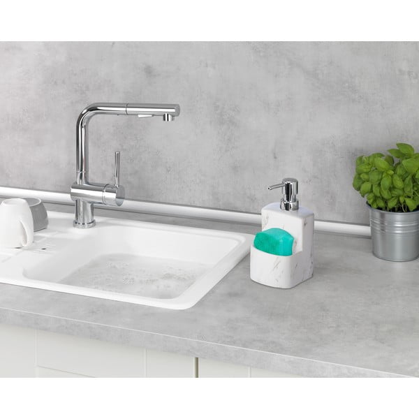 Bel keramični dozirnik za milo Wenko Festival Marble, 380 ml-image-1