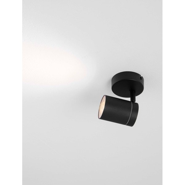 Mat črno kovinsko točkovno svetilo z upogljivo konstrukcijo 12x8 cm Alma – Nova Luce-image-3