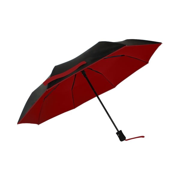 Črno-rdeč vetrovni dežnik z UV zaščito Ambiance, ⌀ 97 cm