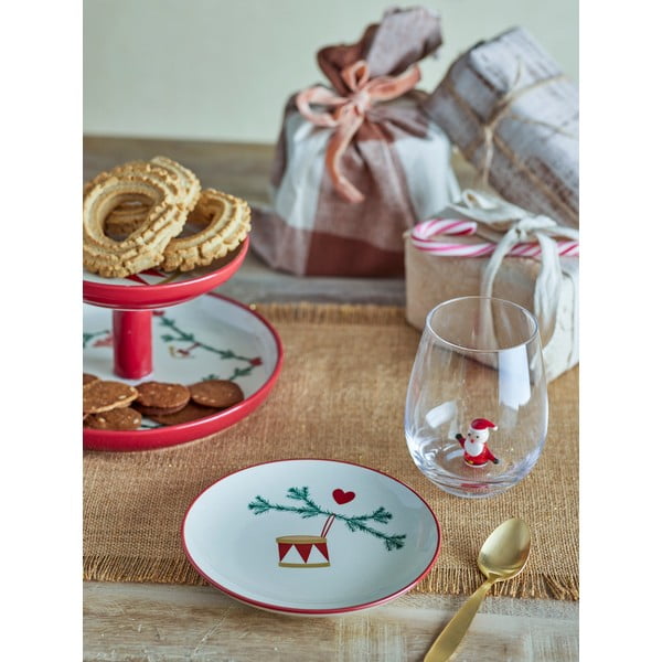 Kremno beli desertni lončeni krožniki z božičnim motivom v kompletu 2 ks ø 16 cm Yule – Bloomingville-image-1