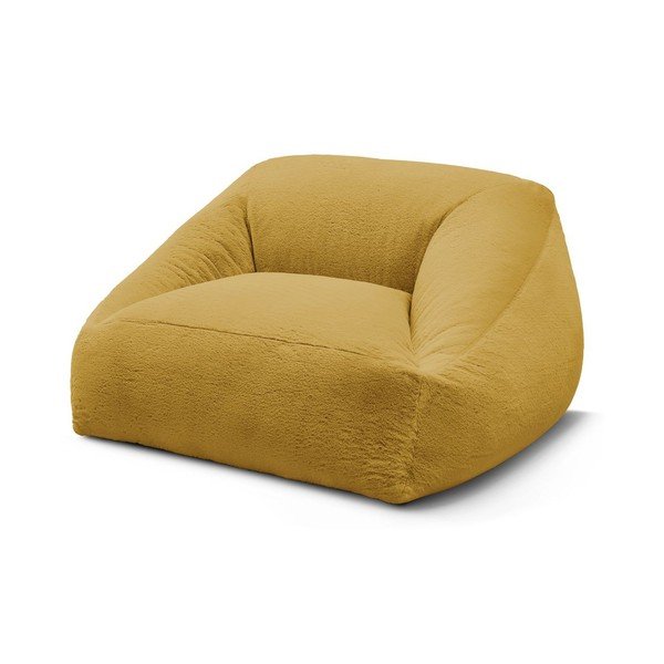 Rumena vreča za sedenje iz umetnega krzna Lilibet – Bobochic Paris