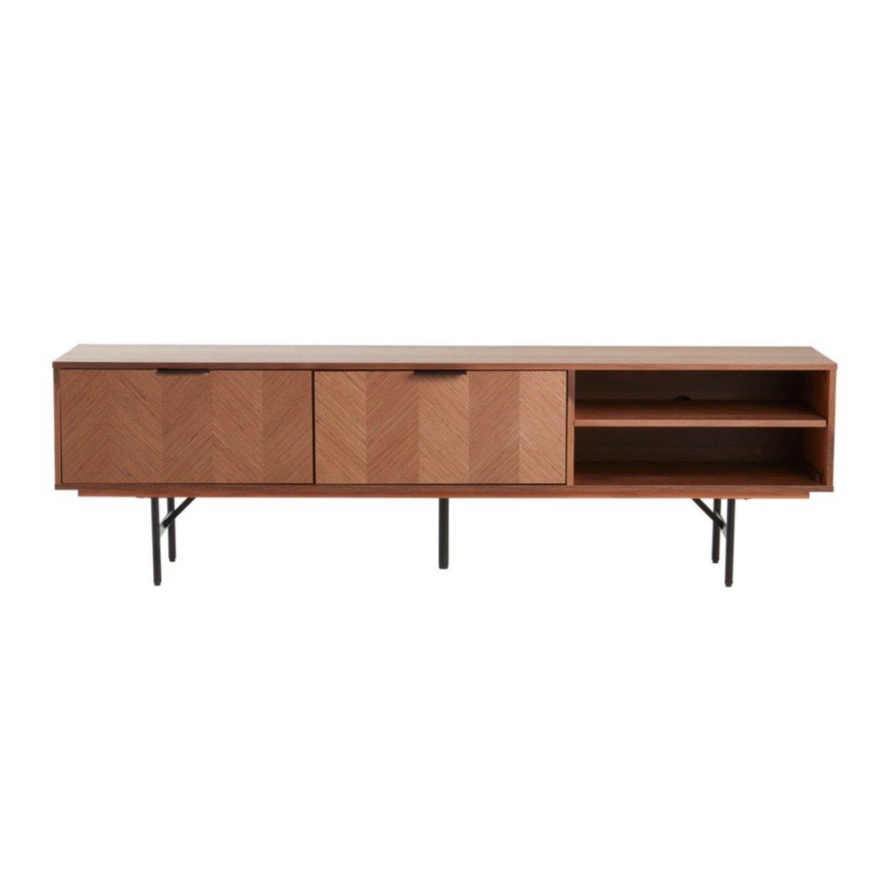 TV omarica v orehovem dekorju v temni naravni barvi 180x51x40 cm Duvberg