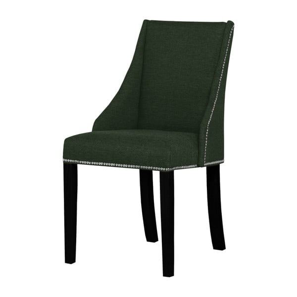 Temno zelen stol s črnimi bukovimi nogami Ted Lapidus Maison Patchouli
