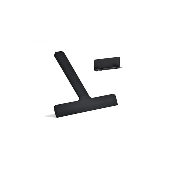 Črn brisalec za okna z držalom 22 cm Ume – Zone