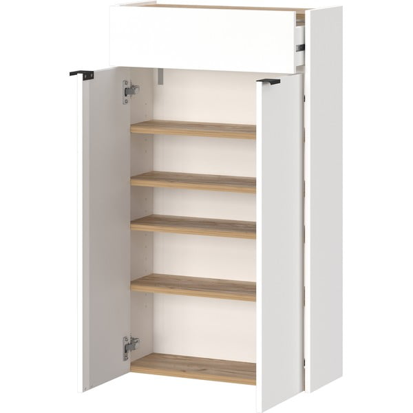 Bela omarica v hrastovem dekorju 56x97x22 cm Ameca – Germania-image-3