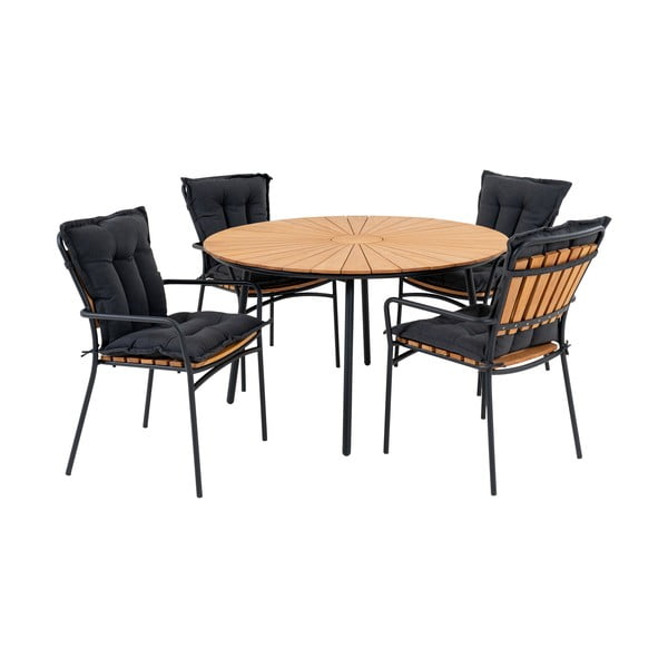 Vrtna jedilna garnitura v naravni barvi za 4 osebe Cleveland – House Nordic-image-2