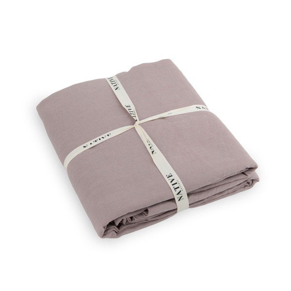 Prašno rožnata lanena posteljnina za zakonsko posteljo 200x200 cm Blush – Native Natural-image-3