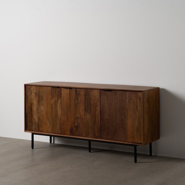 Rjava komoda iz masivnega manga 160x78x40 cm Sagara – Ixia-image-2