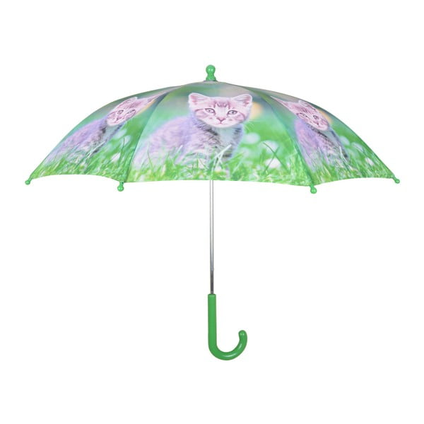Zeleni dežnik s potiskom mačkona Esschert Design Animals