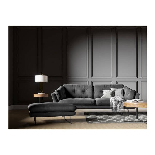 Temno siva žametna zofa Windsor & Co Sofas Gravity-image-4