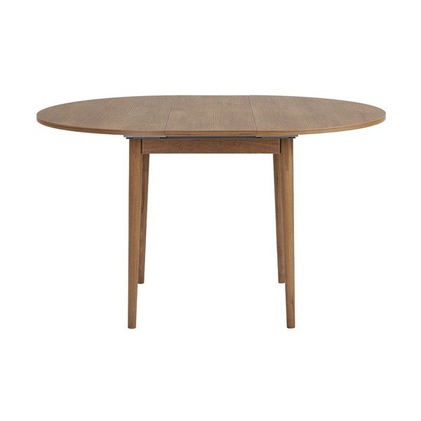Okrogla raztegljiva jedilna miza z dodatno ploščo v hrastovem dekorju ø 100 cm Viona – Kalune Design-image-4