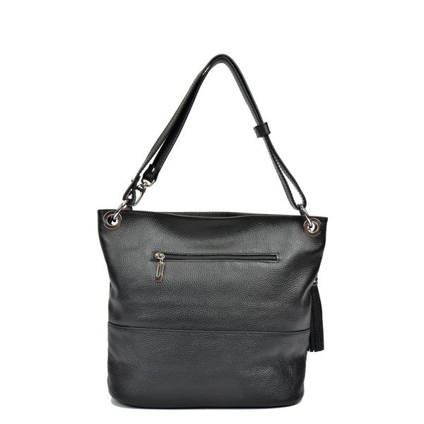 Črna usnjena torbica Anna Luchini Hunna-image-4