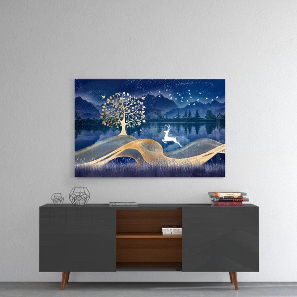 Steklena slika Insigne Magic Deer, 72 x 46 cm-image-1