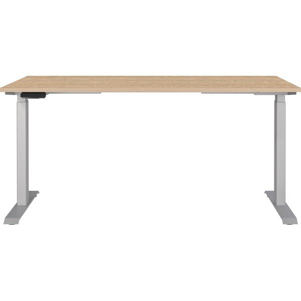 Električna dvižna pisalna miza z nastavljivo višino z mizno ploščo v hrastovem dekorju 80x160 cm Jet – Germania-image-1