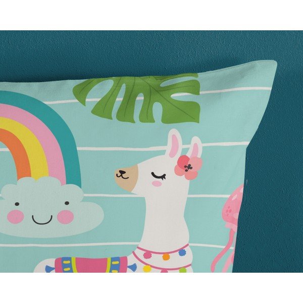 Modra enojna bombažna otroška posteljnina 140x200 cm Festen – Good Morning-image-3