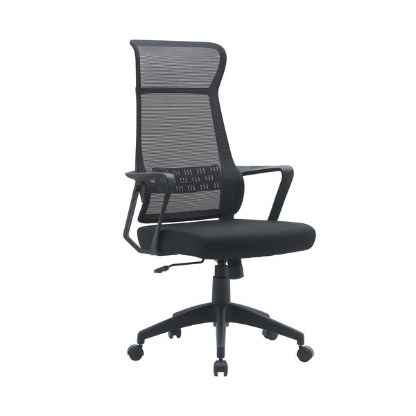 Črn oblazinjen pisarniški stol Hoboken – Yes Everyday