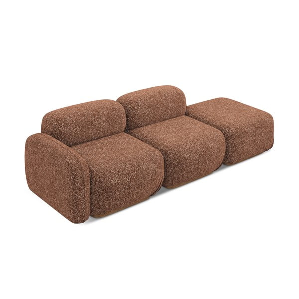 Oranžen/rjav ležalnik (levi kot) Ailani – Makamii-image-4