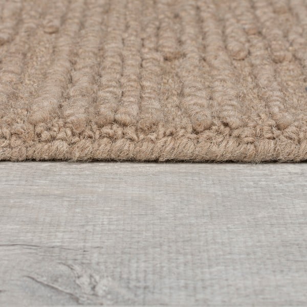 Bež ročno tkana volnena preproga 120x170 cm Harris Boucle – Flair Rugs-image-4
