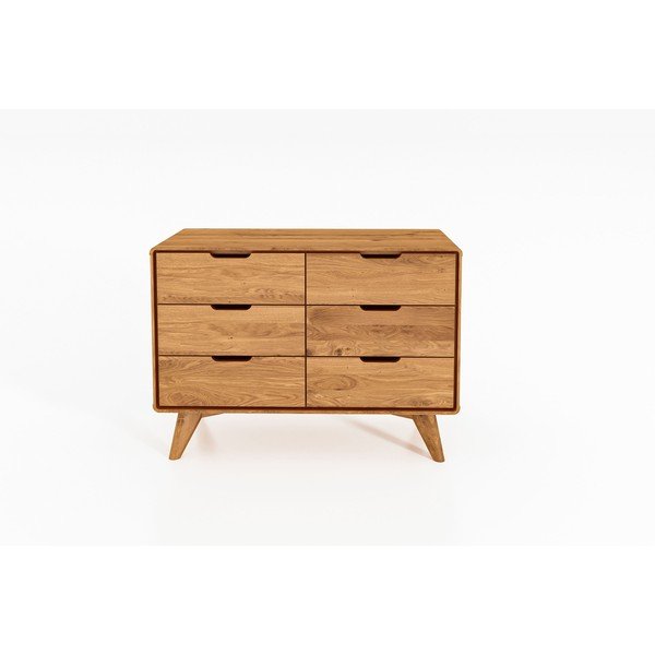 Nizka komoda iz hrastovega lesa 90x63 cm Greg - The Beds-image-1