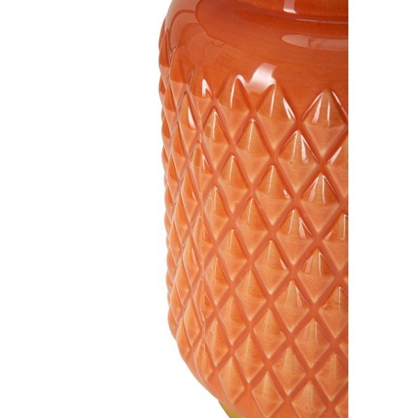 Oranžna keramična namizna svetilka s tekstilnim senčilom (višina 44 cm) – Mauro Ferretti-image-3