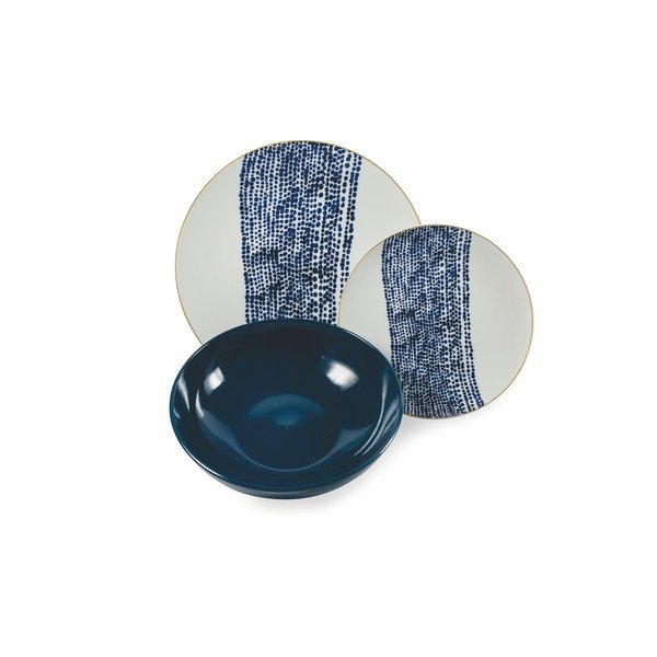 18-delni komplet krožnikov iz porcelana in keramike VDE Tivoli 1996 Blue Masai-image-4
