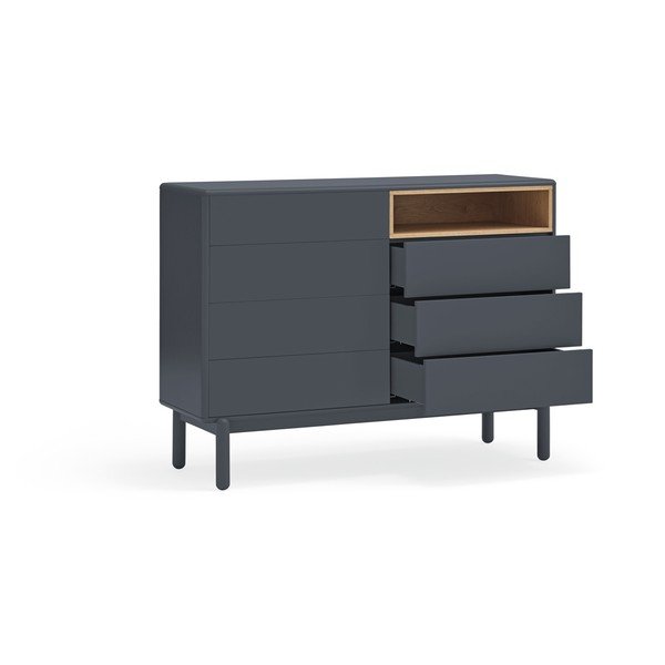 Temno siva nizka komoda 120x90 cm Corvo - Teulat-image-3