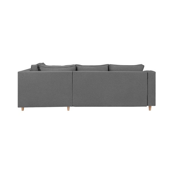 Mazzini Sofas Jonquille, štirisedežna raztegljiva sedežna garnitura, siva, desni kot-image-3