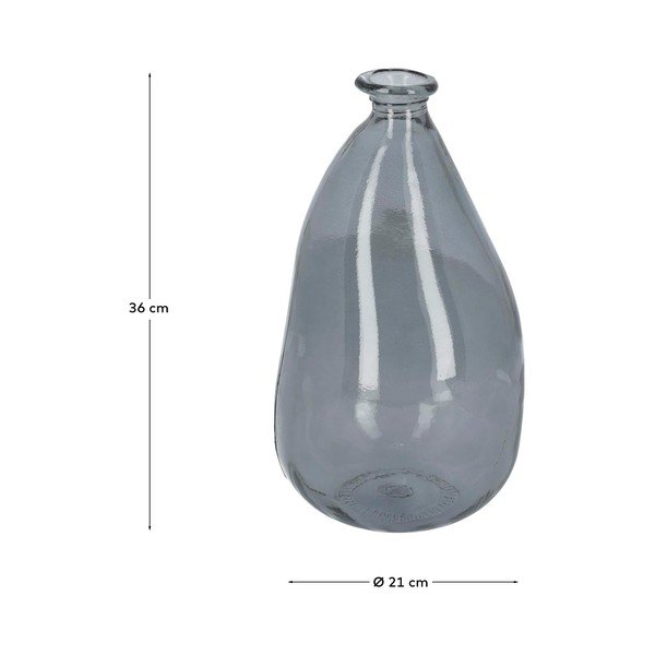 Modra vaza iz recikliranega stekla (višina 36 cm) Brenna – Kave Home-image-3