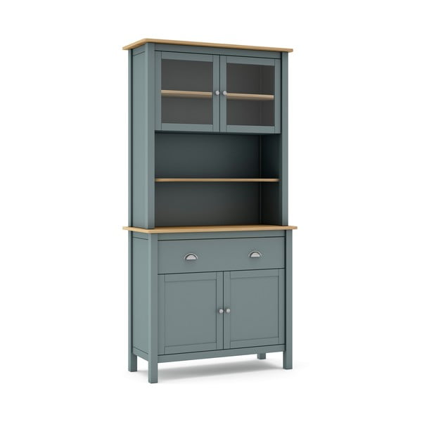 Prašno zelena kredenca iz masivnega bora 90x180,5x40 cm Misti – Marckeric-image-2