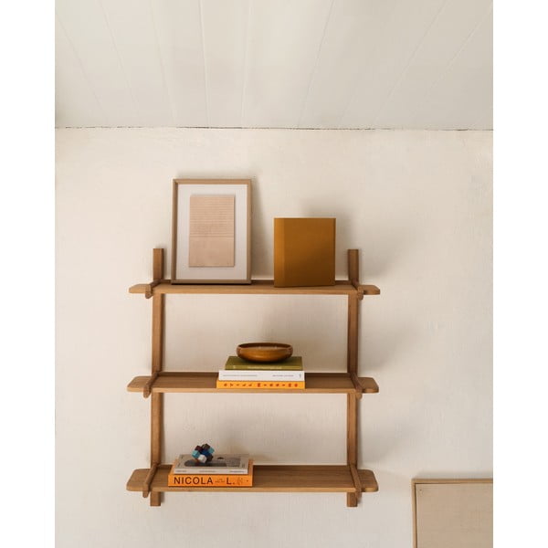 Sistem modularnih polic iz masivnega hrasta v naravni barvi 110x98 cm Sitra – Kave Home-image-1