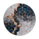 Bela/modrozelena pralna okrogla preproga ø 120 cm – Vitaus