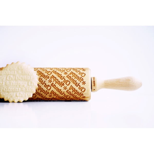 Leseni božični reliefni valjček za testoValek Happy Christmass-image-2