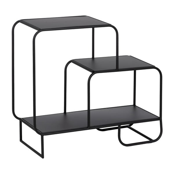 Črn kovinski regal 72x68 cm Sleco – Ixia