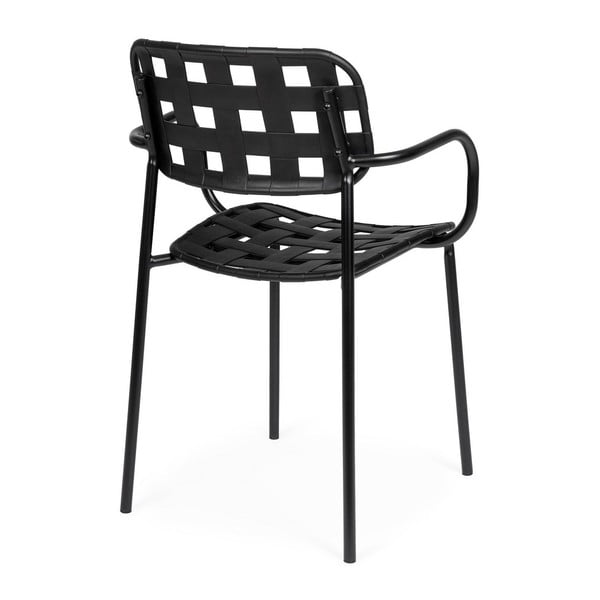 Črni kovinski vrtni stoli v kompletu 4 ks Clover   – Bizzotto-image-3