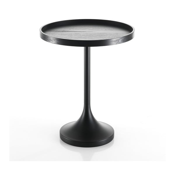 Črna stranska mizica Tomasucci Ambrogio, ⌀ 46 cm
