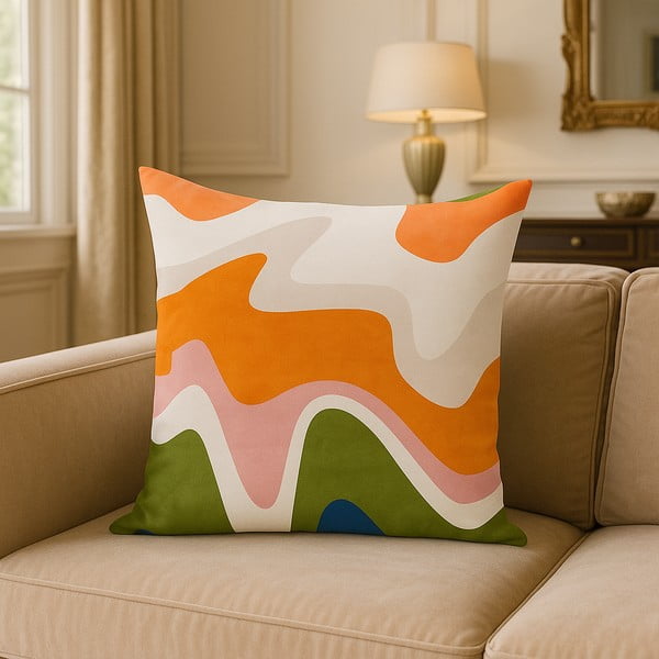 Prevleka za blazino 43x43 cm Squiggly Orange – Mila Home-image-3