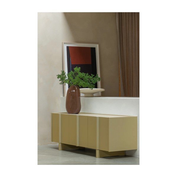 Zelena TV omarica iz masivnega bora 152x53x46 cm Basu – WOOOD-image-1