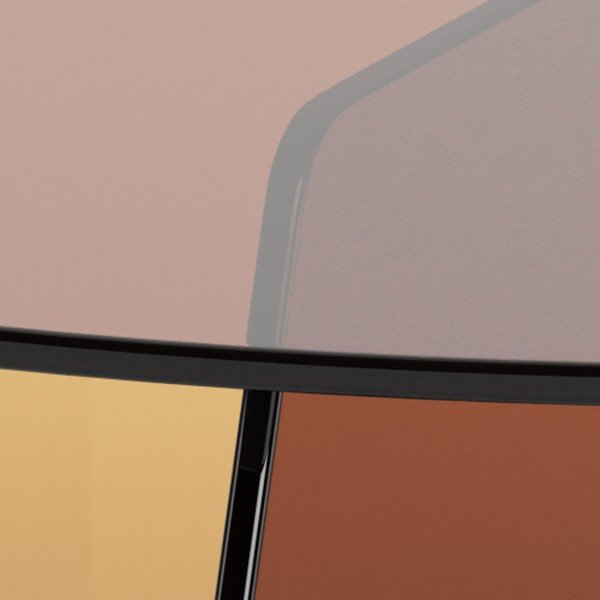 Rjava steklena okrogla klubska mizica ø 80 cm Samos – Actona-image-1